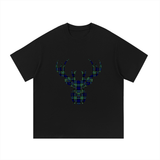 Arbuthnot Modern Tartan Stag - Essential Cotton Graphic T-Shirt