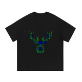 Abercrombie Ancient Tartan Stag - Essential Cotton Graphic T-Shirt